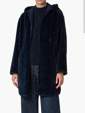 Akris punto Faux Shearling & Nylon Reversible Coat